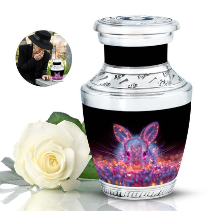Pink Personalized Rabbit Cremation Urn for Pet Ashes - 10-inch, 200 cu in - Yatskia