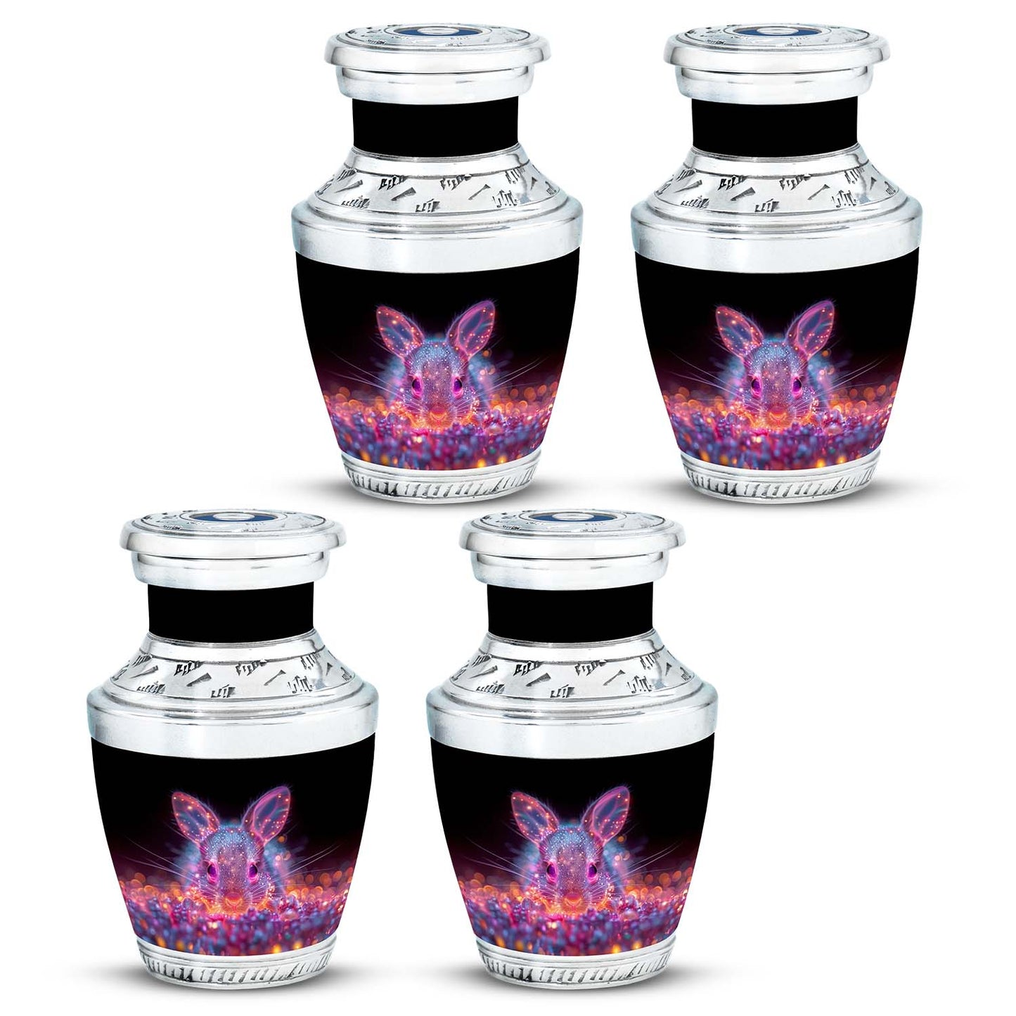 Pink Personalized Rabbit Cremation Urn for Pet Ashes - 10-inch, 200 cu in - Yatskia