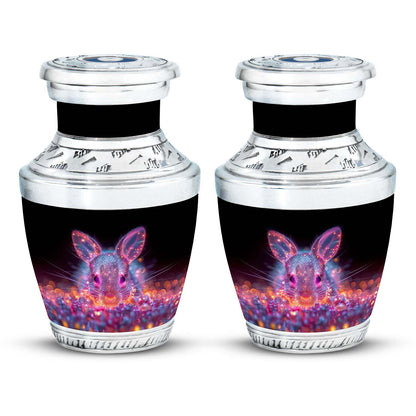 Pink Personalized Rabbit Cremation Urn for Pet Ashes - 10-inch, 200 cu in - Yatskia