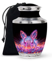 Ethereal Glowing Rabbit Memorial Urn - Pink Bunny Cremation Urn for Ashes