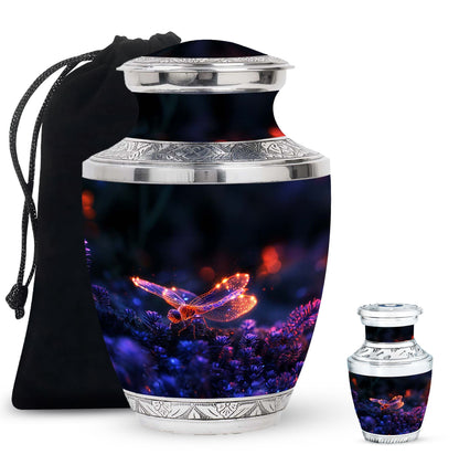 Personalized Dragonfly Cremation Urn for Human Ashes - 10-inch, 200 cu in - Yatskia