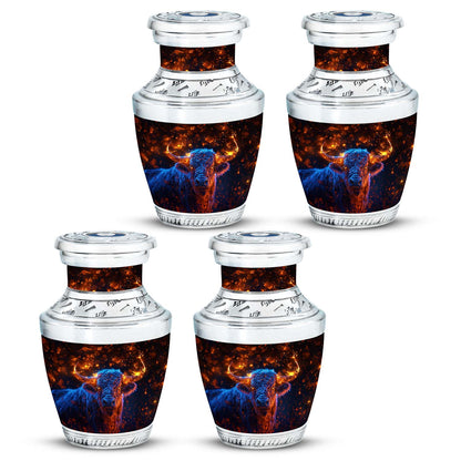 Personalized Bull Cremation Urn for Human Ashes - 10-inch, 200 cu in - Yatskia