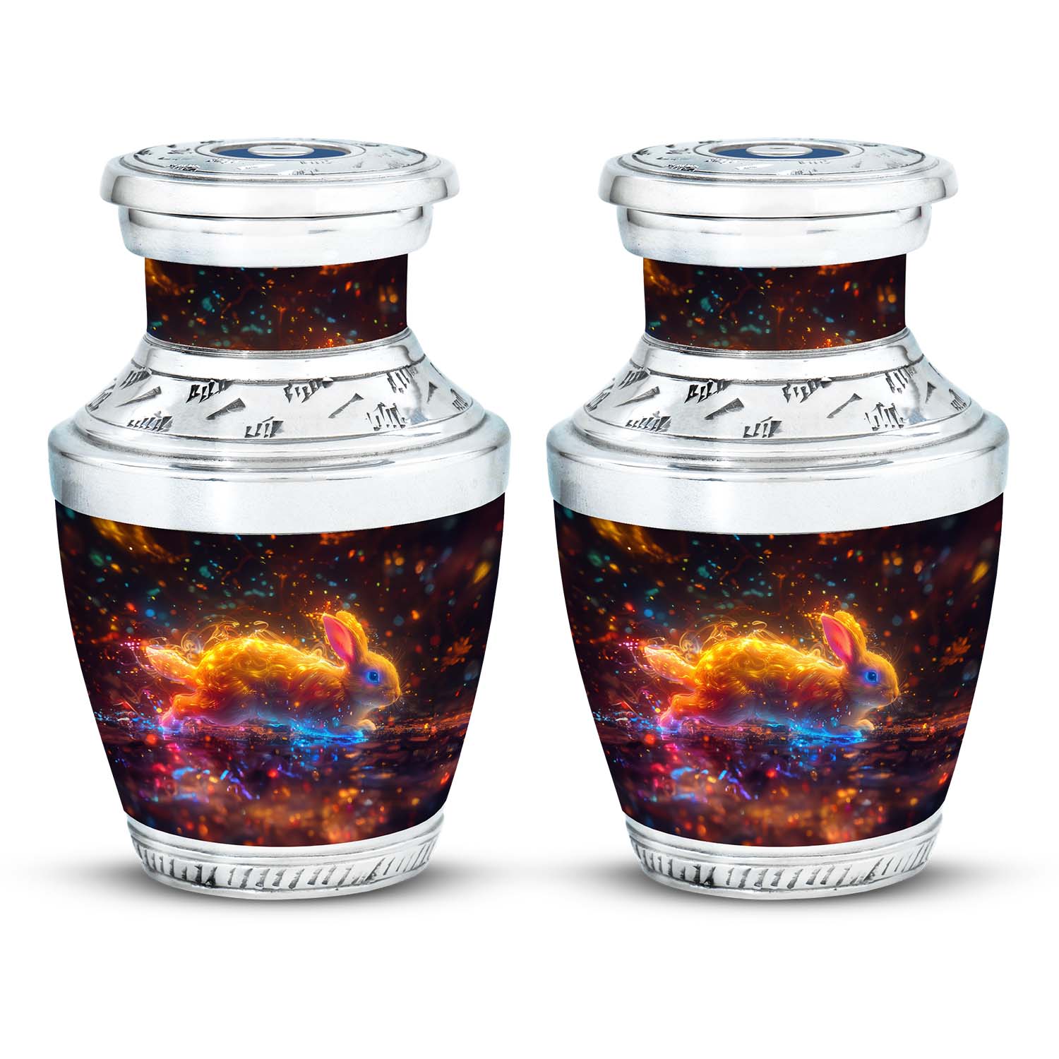 Fiery Rabbit Cremation Ashes Urn - Glowing Bunny Cremation Urns For Sale
