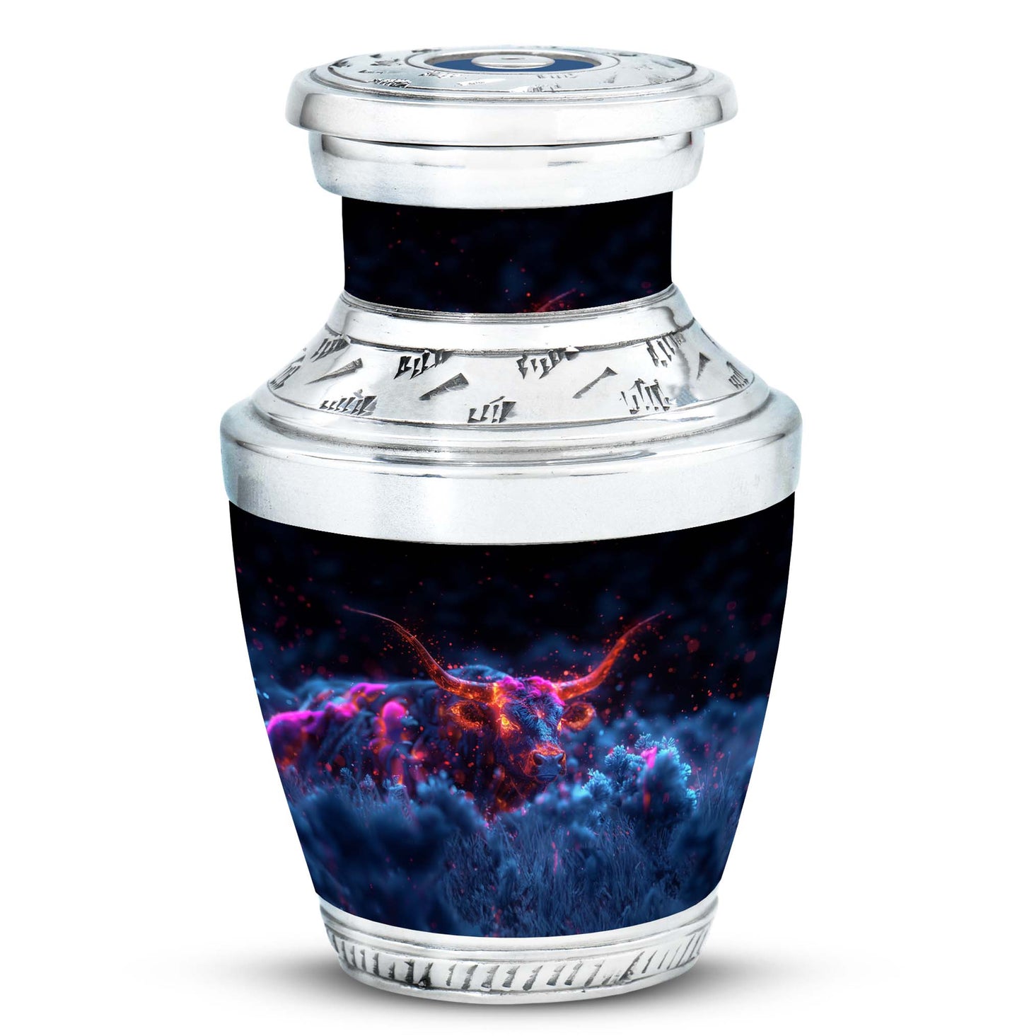 Personalized Bull Cremation Urn for Men - 10-inch, 200 cu in - Yatskia
