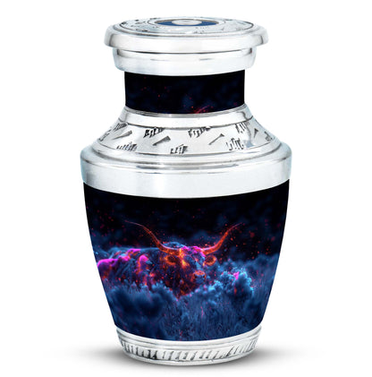 Personalized Bull Cremation Urn for Men - 10-inch, 200 cu in - Yatskia