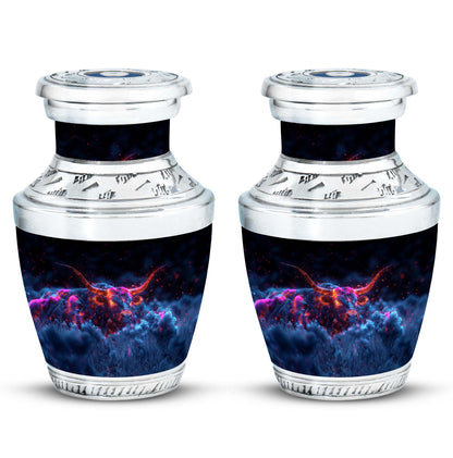Personalized Bull Cremation Urn for Men - 10-inch, 200 cu in - Yatskia