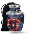 Fiery Polar Bear Urn for Funeral - Polar Bear Cremation Urn