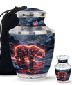 Fiery Polar Bear Urn for Funeral - Polar Bear Cremation Urn