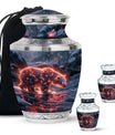 Fiery Polar Bear Urn for Funeral - Polar Bear Cremation Urn