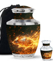 Blazing Hamster Memorial Urn - Cute Hamster Cremation Urn For Funeral