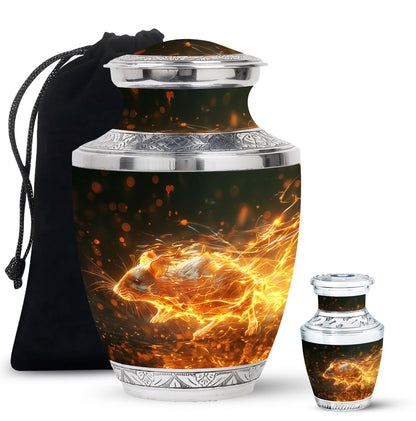 Personalized Mouse Cremation Urn for Human Ashes - 10-inch, 200 cu in - Yatskia
