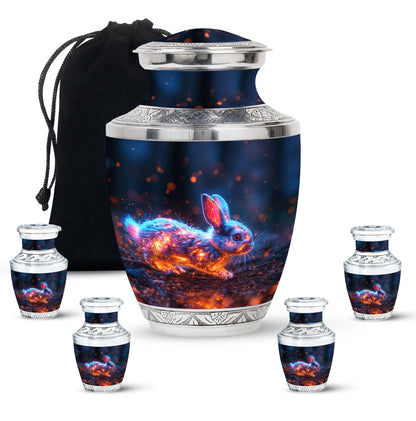Personalized Rabbit Cremation Urn for Pet Ashes - 10-inch, 200 cu in - Yatskia