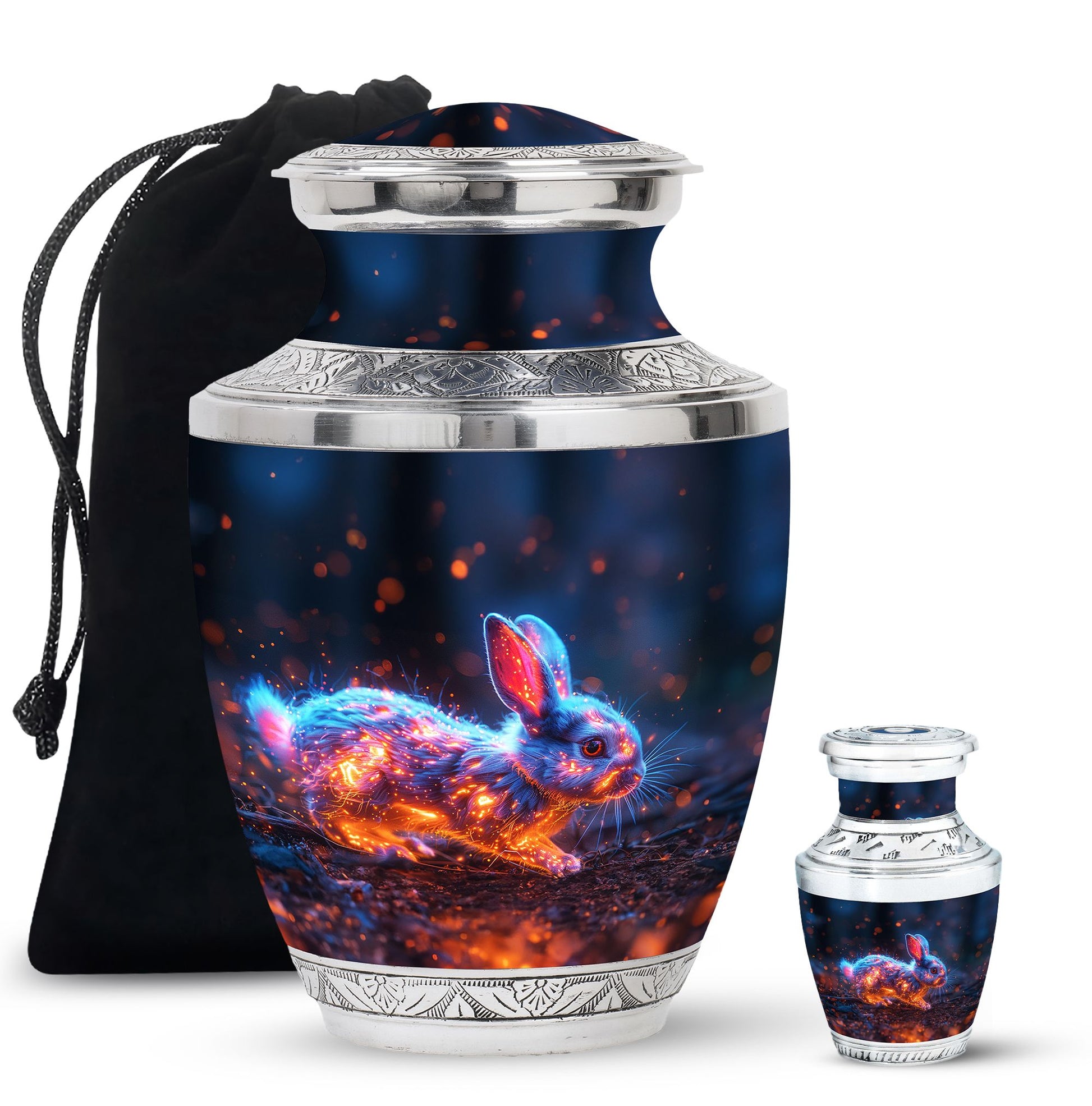 Fierce Bunny Rabbit Urn - Rabbit Funeral Cremation Urn For Ashes