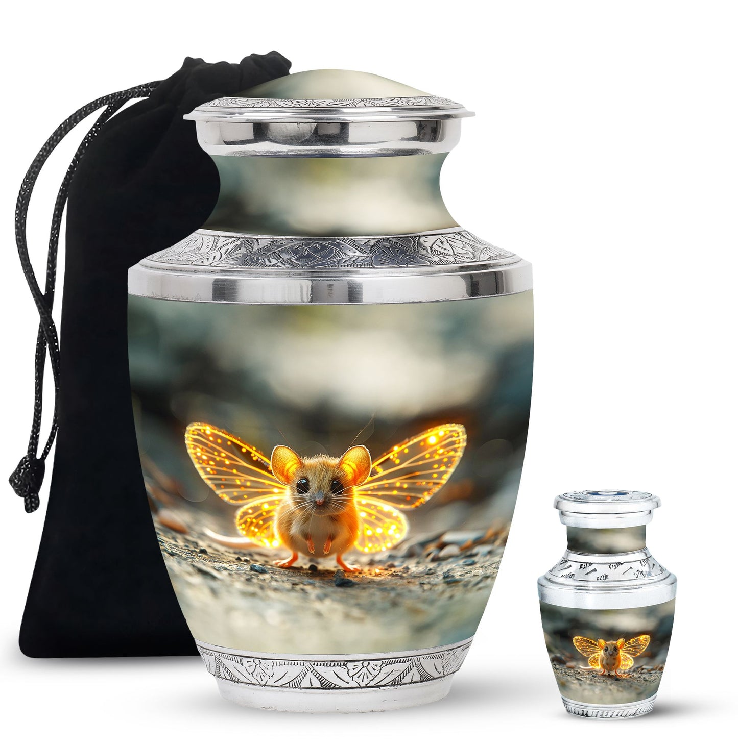 Personalized Artistic Cremation Urn for Women - 10-inch, 200 cu in - Yatskia