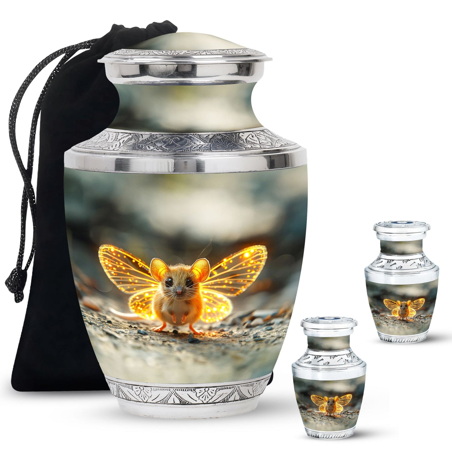 Personalized Artistic Cremation Urn for Women - 10-inch, 200 cu in - Yatskia