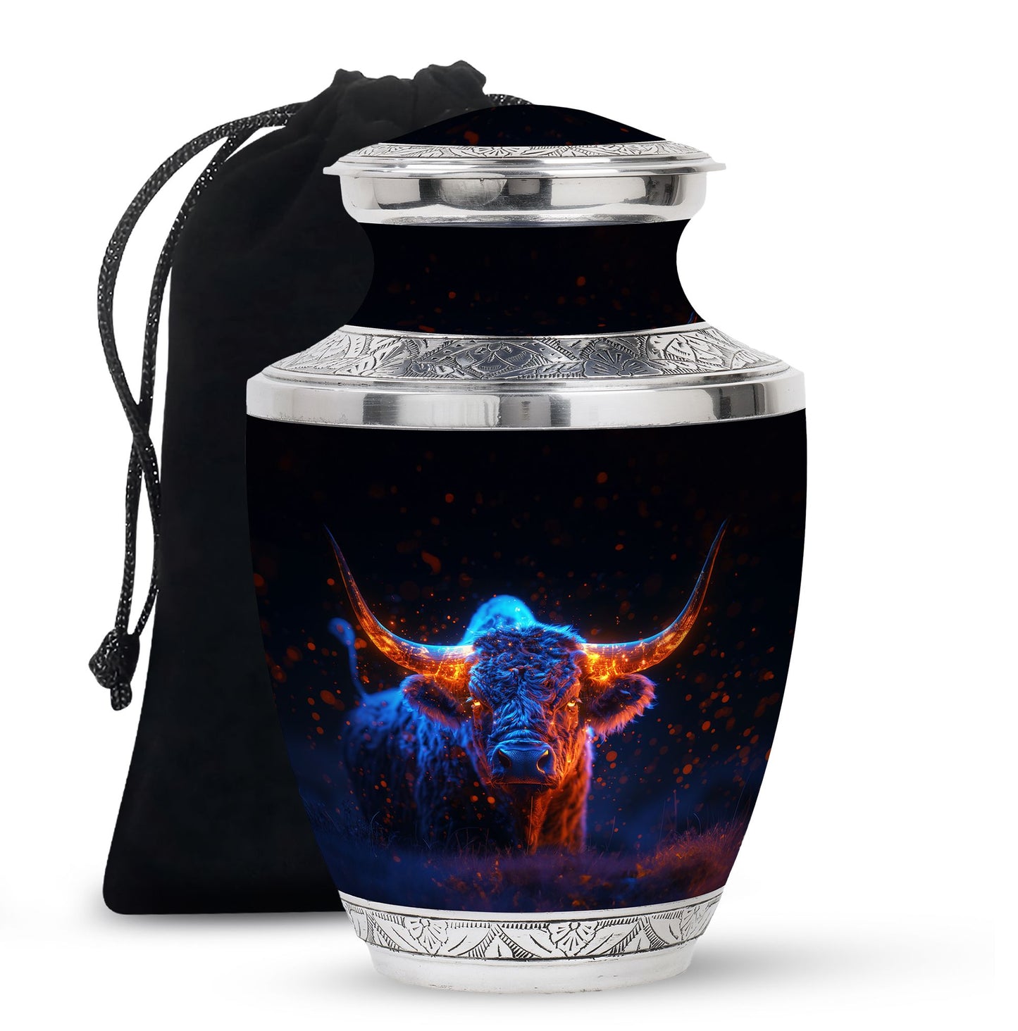 Personalized Artistic Cremation Urn for Human Ashes - 10-inch, 200 cu in - Yatskia