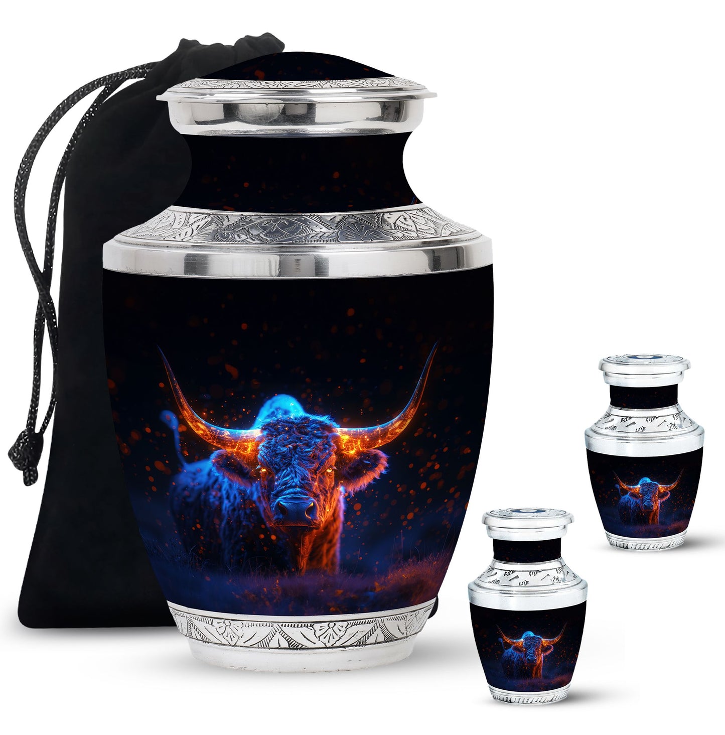Personalized Artistic Cremation Urn for Human Ashes - 10-inch, 200 cu in - Yatskia