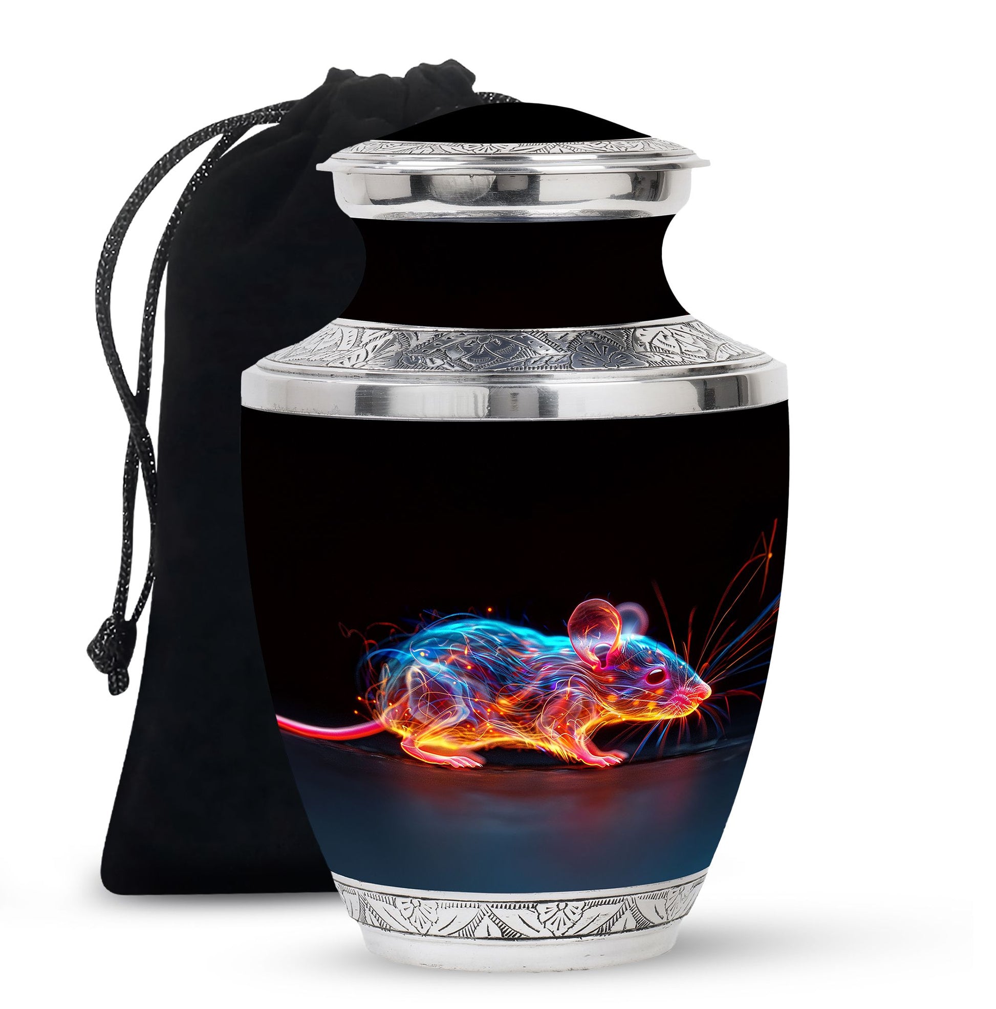 Cosmic Mouse Urn For Memorial - Rat Cremation Ashes Urn For Funeral