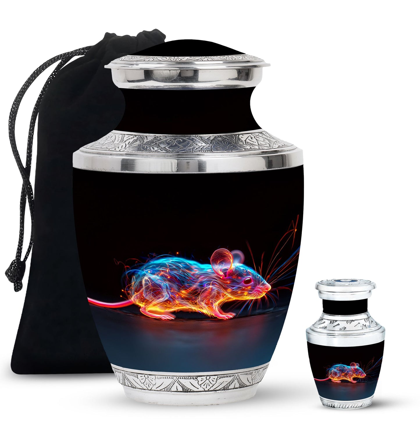Personalized Mouse Cremation Urn for Human Ashes - 10-inch, 200 cu in - Yatskia