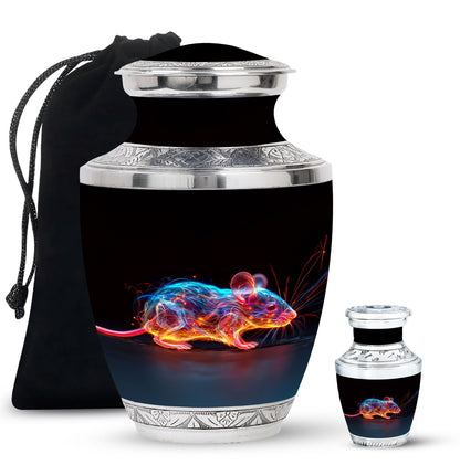 Personalized Mouse Cremation Urn for Human Ashes - 10-inch, 200 cu in - Yatskia