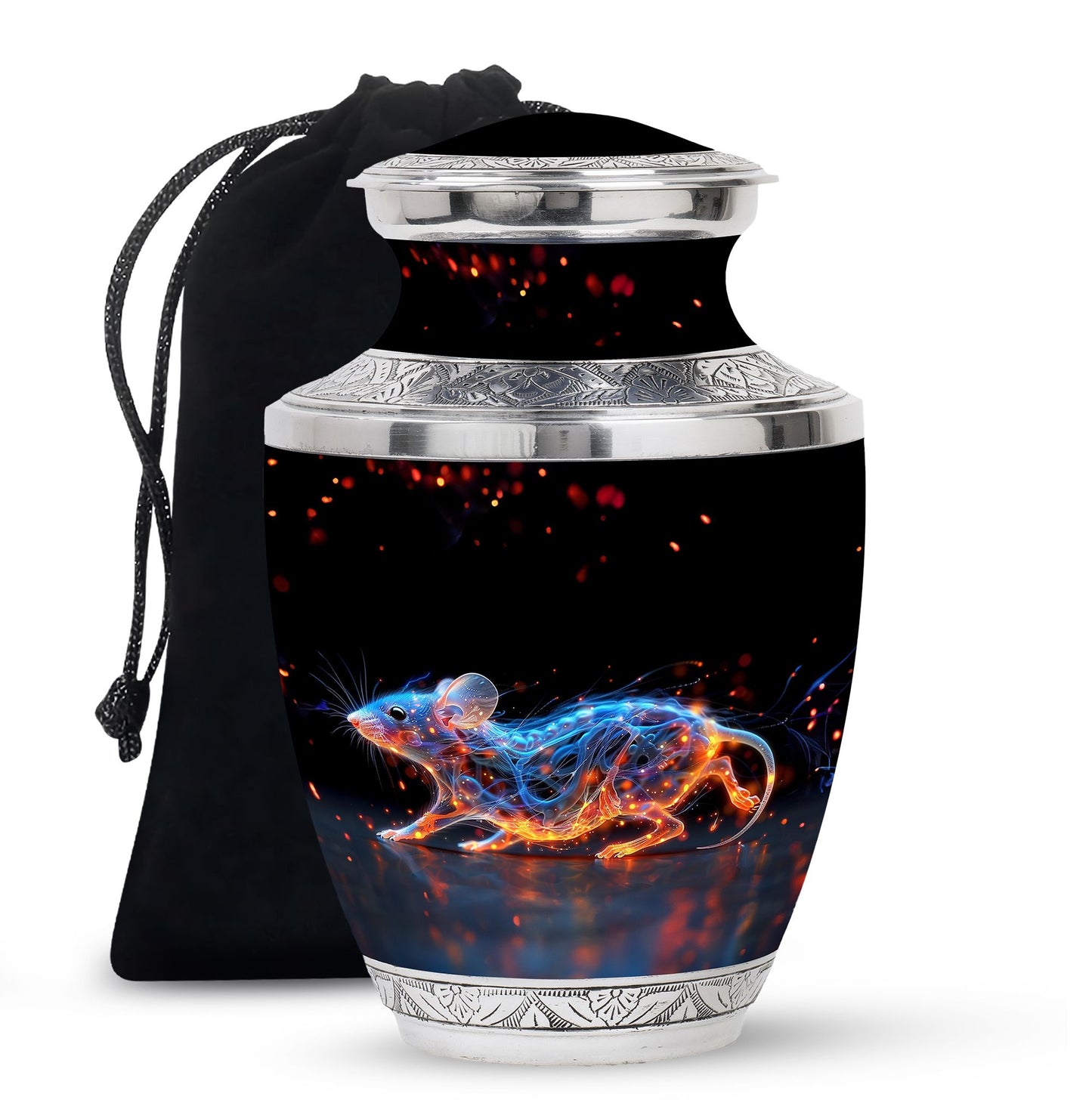 Personalized Mouse Cremation Urn for Human Ashes - 10-inch, 200 cu in - Yatskia
