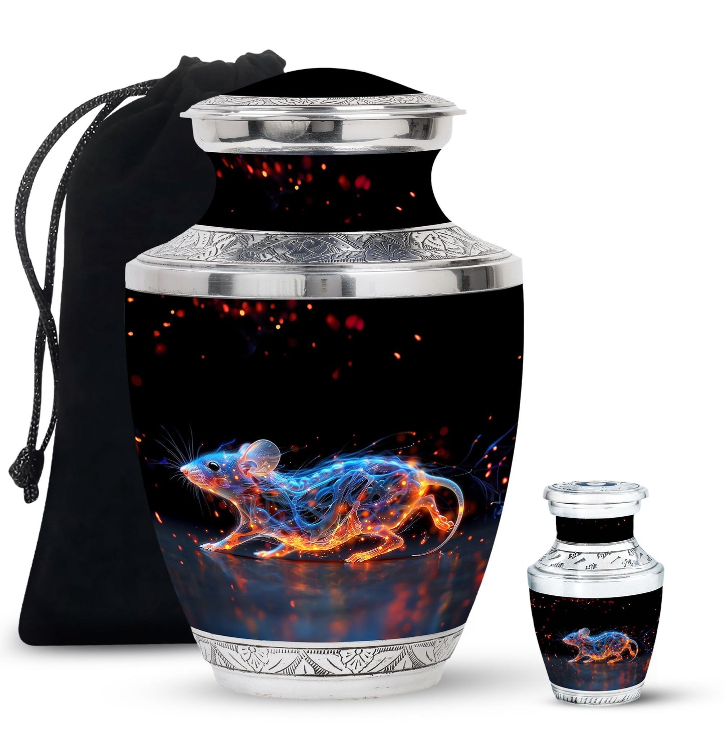 Personalized Mouse Cremation Urn for Human Ashes - 10-inch, 200 cu in - Yatskia