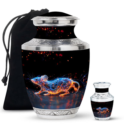 Personalized Mouse Cremation Urn for Human Ashes - 10-inch, 200 cu in - Yatskia