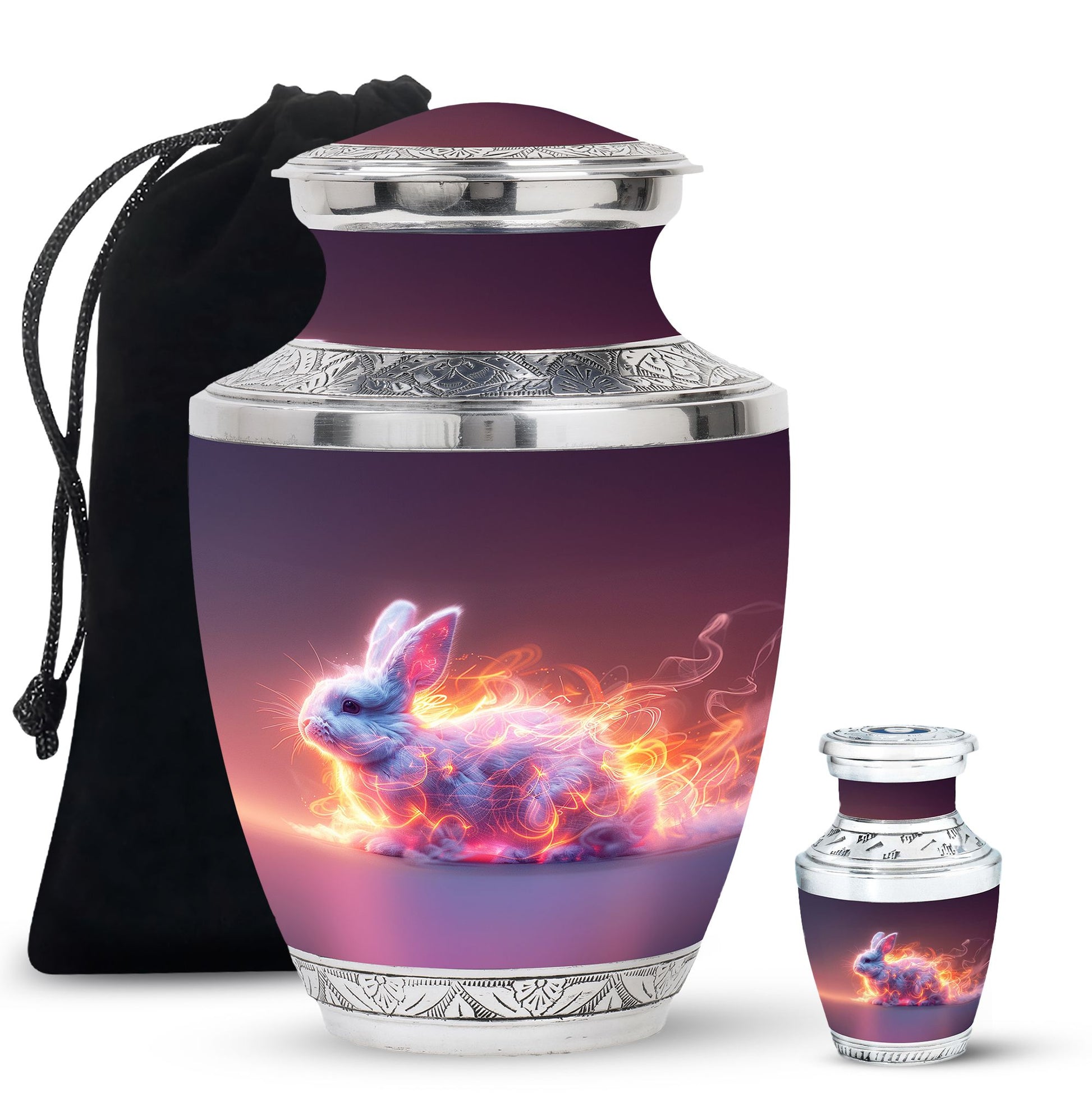 Fiery Bunny Rabbit Urn For Cremation - Fierce Bunny Urn For Ashes