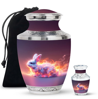 Personalized Rabbit Cremation Urn for Pet Ashes - 10-inch, 200 cu in - Yatskia