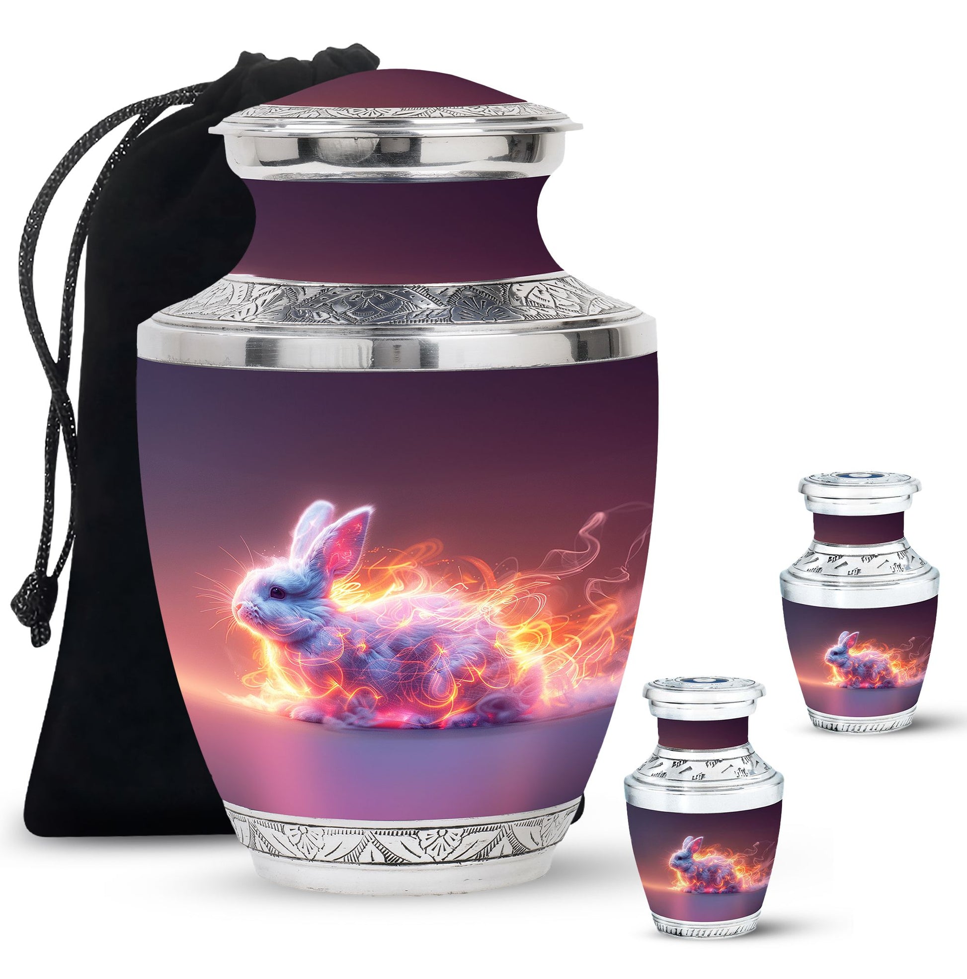Fiery Bunny Rabbit Urn For Cremation - Fierce Bunny Urn For Ashes