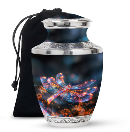 Personalized Dragonfly Keepsake Urn for Human Ashes - 10-inch, 200 cu in - Yatskia