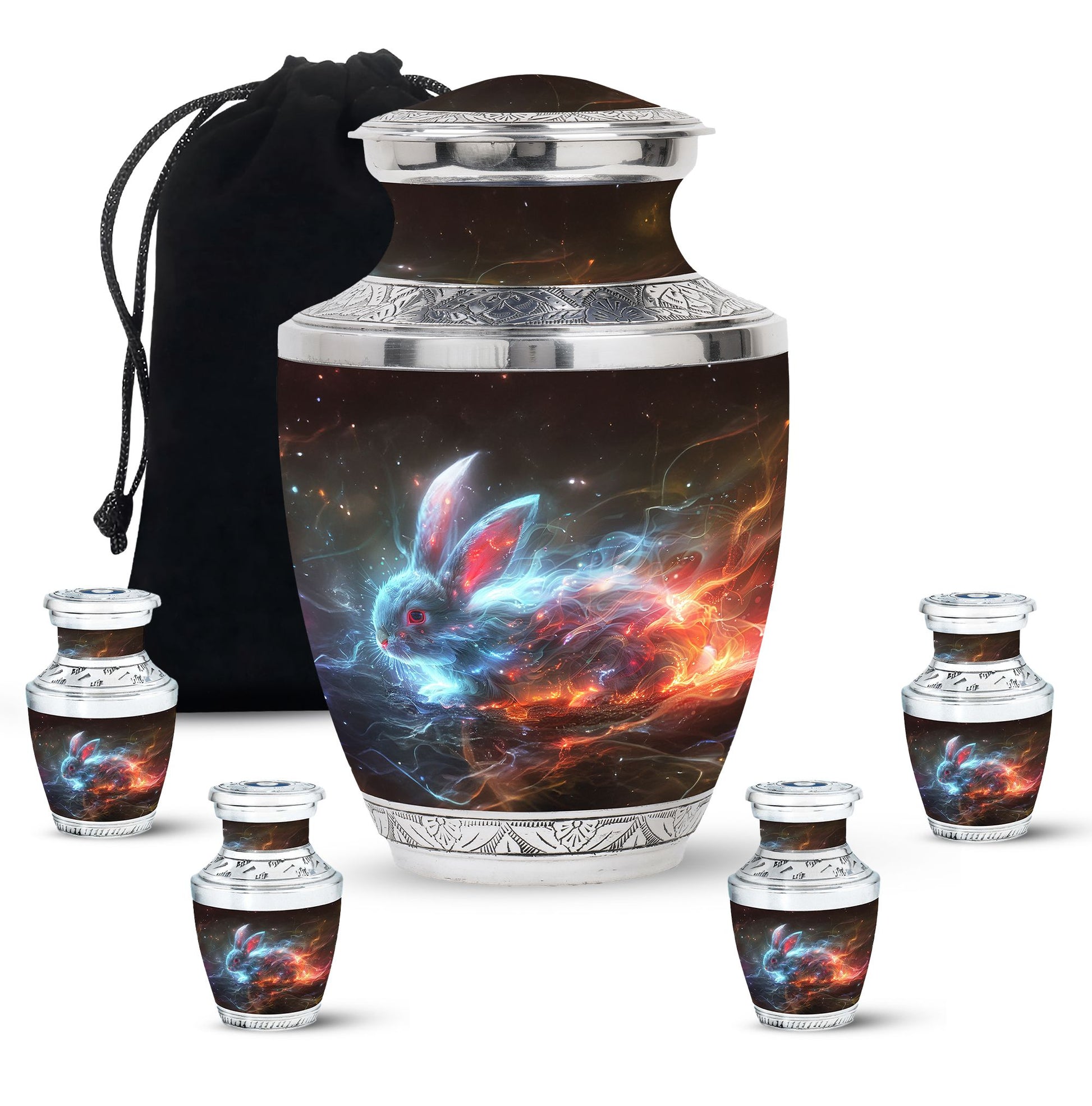 Nebula Blazing Rabbit Urn - Rabbit Cremation Urn For Men & Women