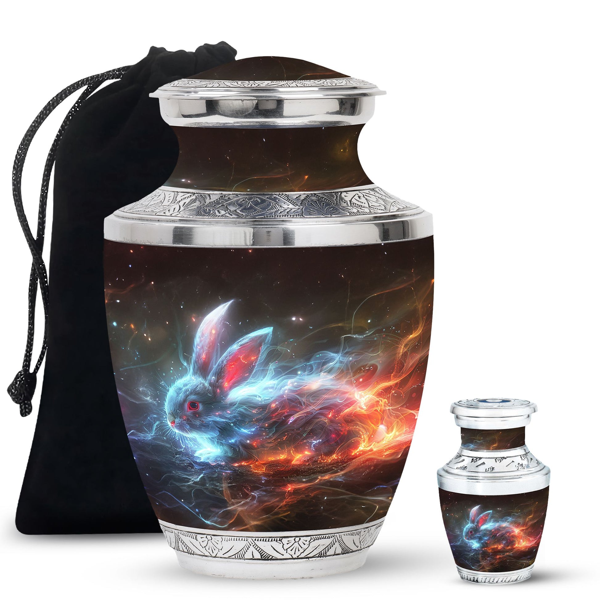Nebula Blazing Rabbit Urn - Rabbit Cremation Urn For Men & Women
