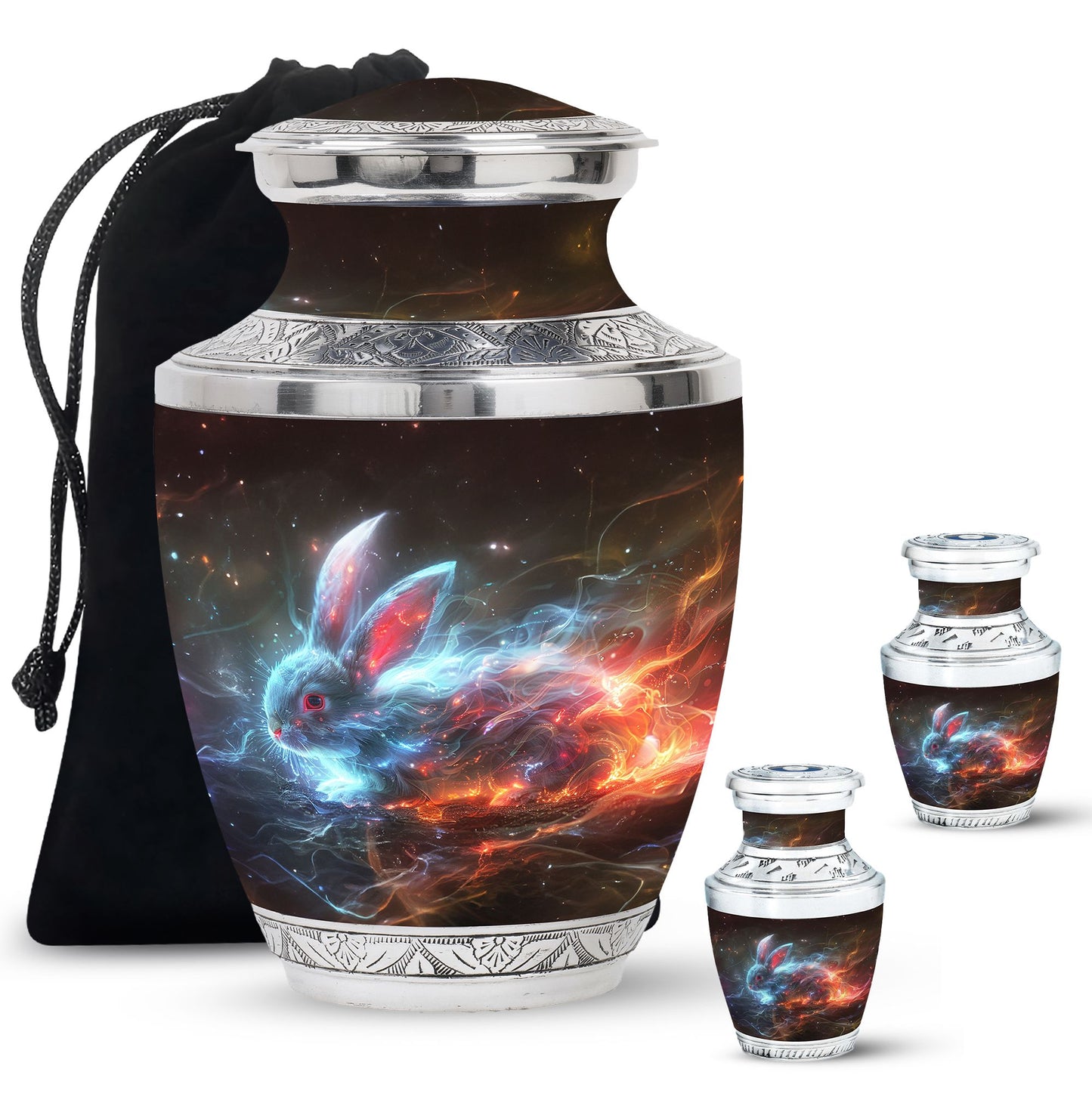 Personalized Rabbit Cremation Urn for Pet Ashes - 10-inch, 200 cu in - Yatskia