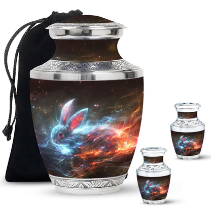 Personalized Rabbit Cremation Urn for Pet Ashes - 10-inch, 200 cu in - Yatskia