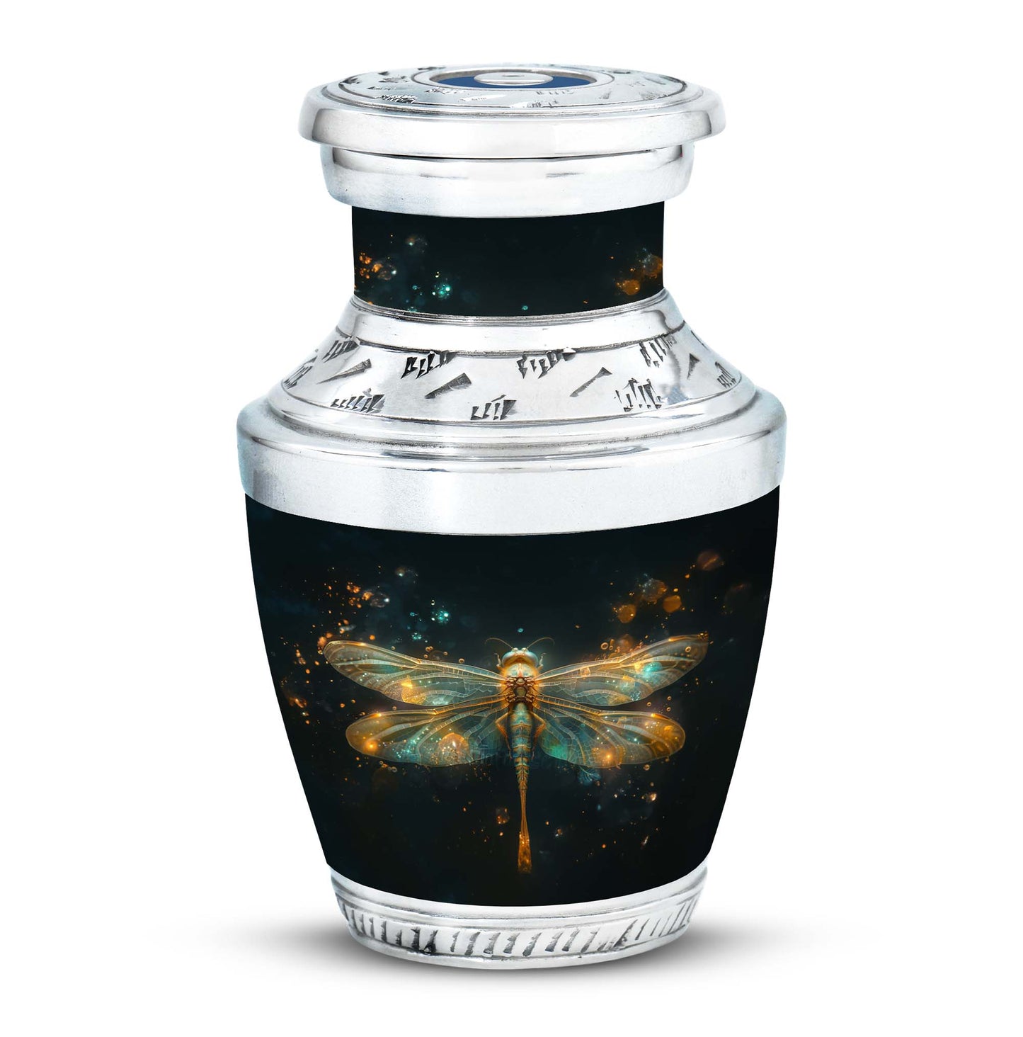 Personalized Dragonfly Cremation Urn for Women - 10-inch, 200 cu in - Yatskia