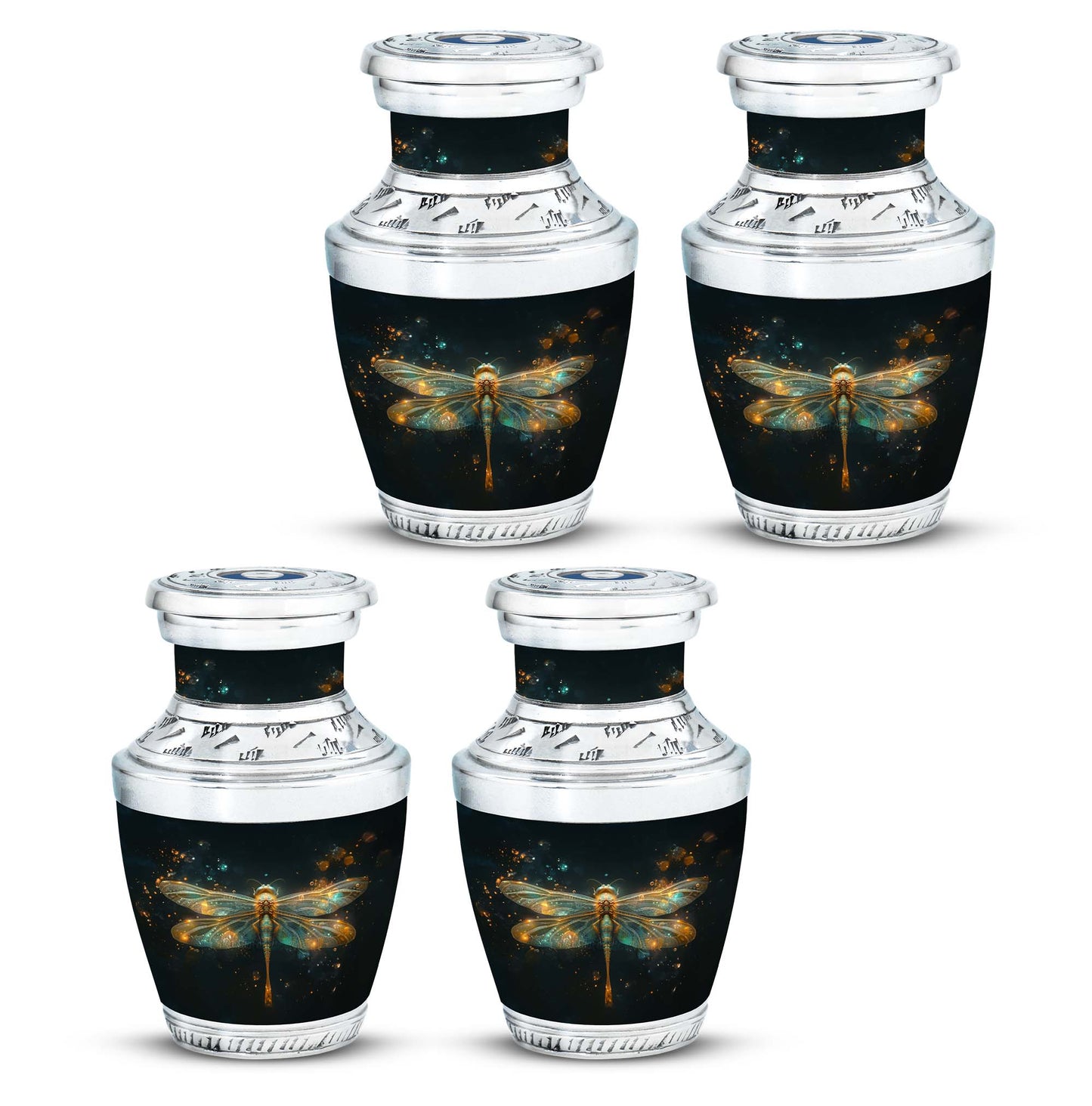 Personalized Dragonfly Cremation Urn for Women - 10-inch, 200 cu in - Yatskia