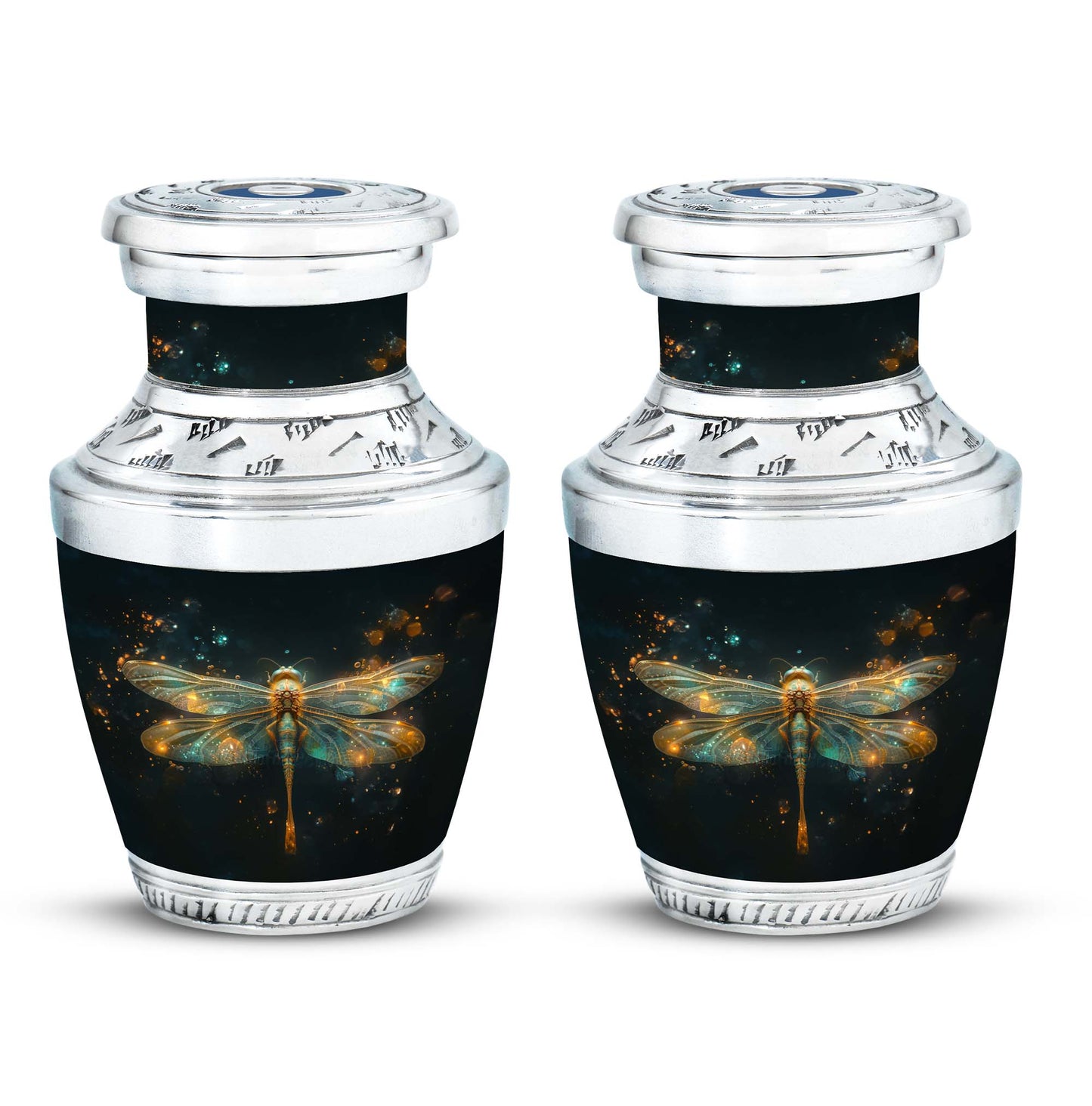 Personalized Dragonfly Cremation Urn for Women - 10-inch, 200 cu in - Yatskia