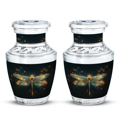 Personalized Dragonfly Cremation Urn for Women - 10-inch, 200 cu in - Yatskia