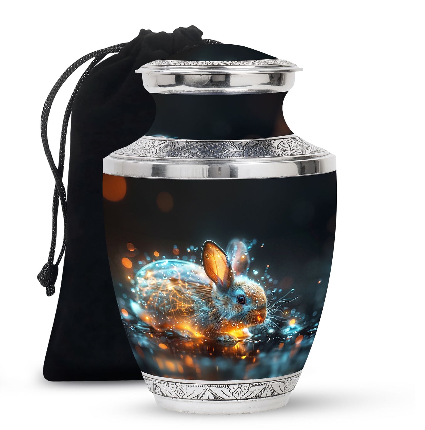 Personalized Rabbit Cremation Urn for Pet Ashes - 10-inch, 200 cu in - Yatskia