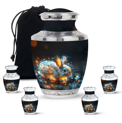 Personalized Rabbit Cremation Urn for Pet Ashes - 10-inch, 200 cu in - Yatskia