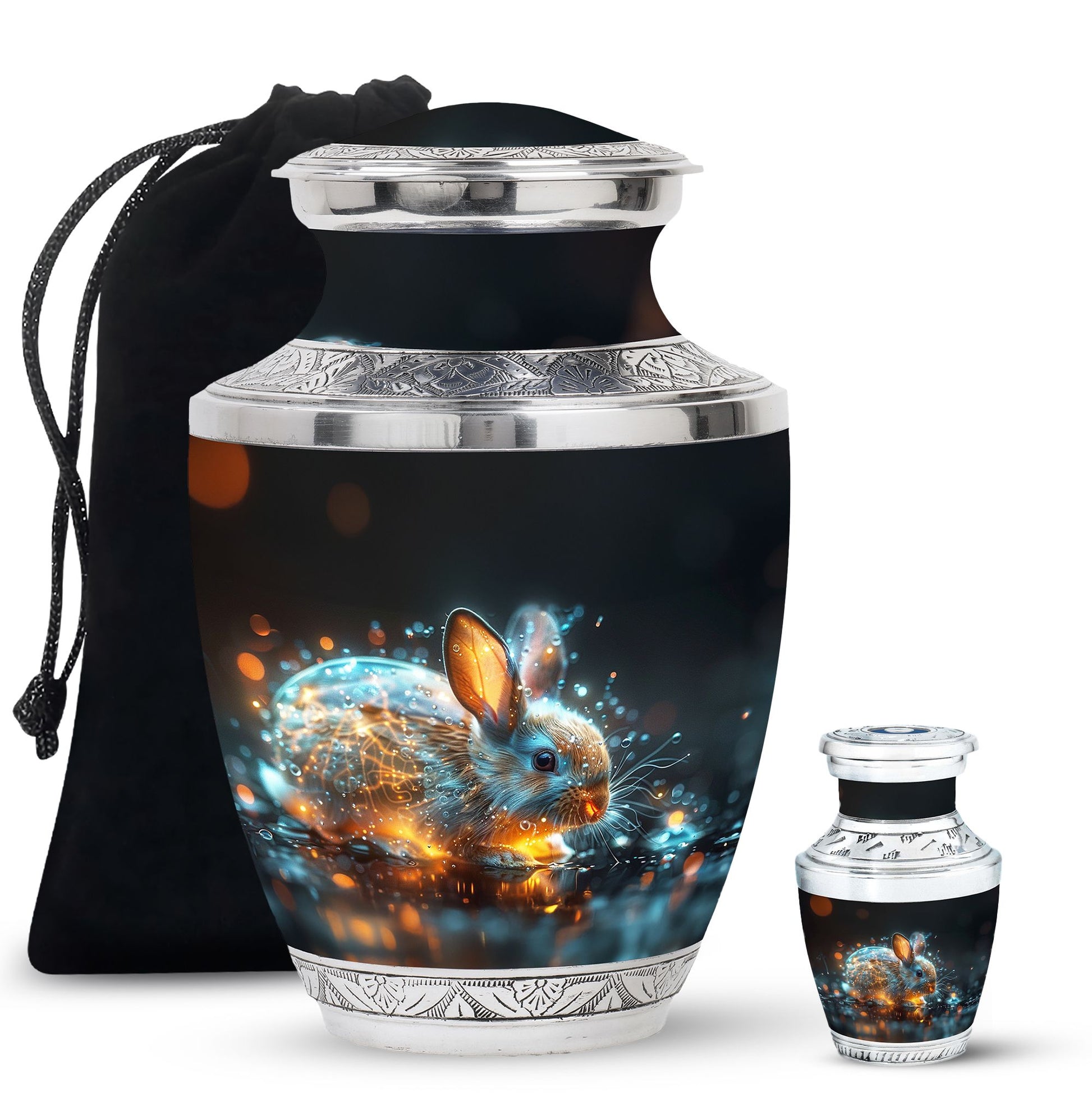 Luminous Mystic Bunny Urn - Rabbit Urns For Ashes Cremation