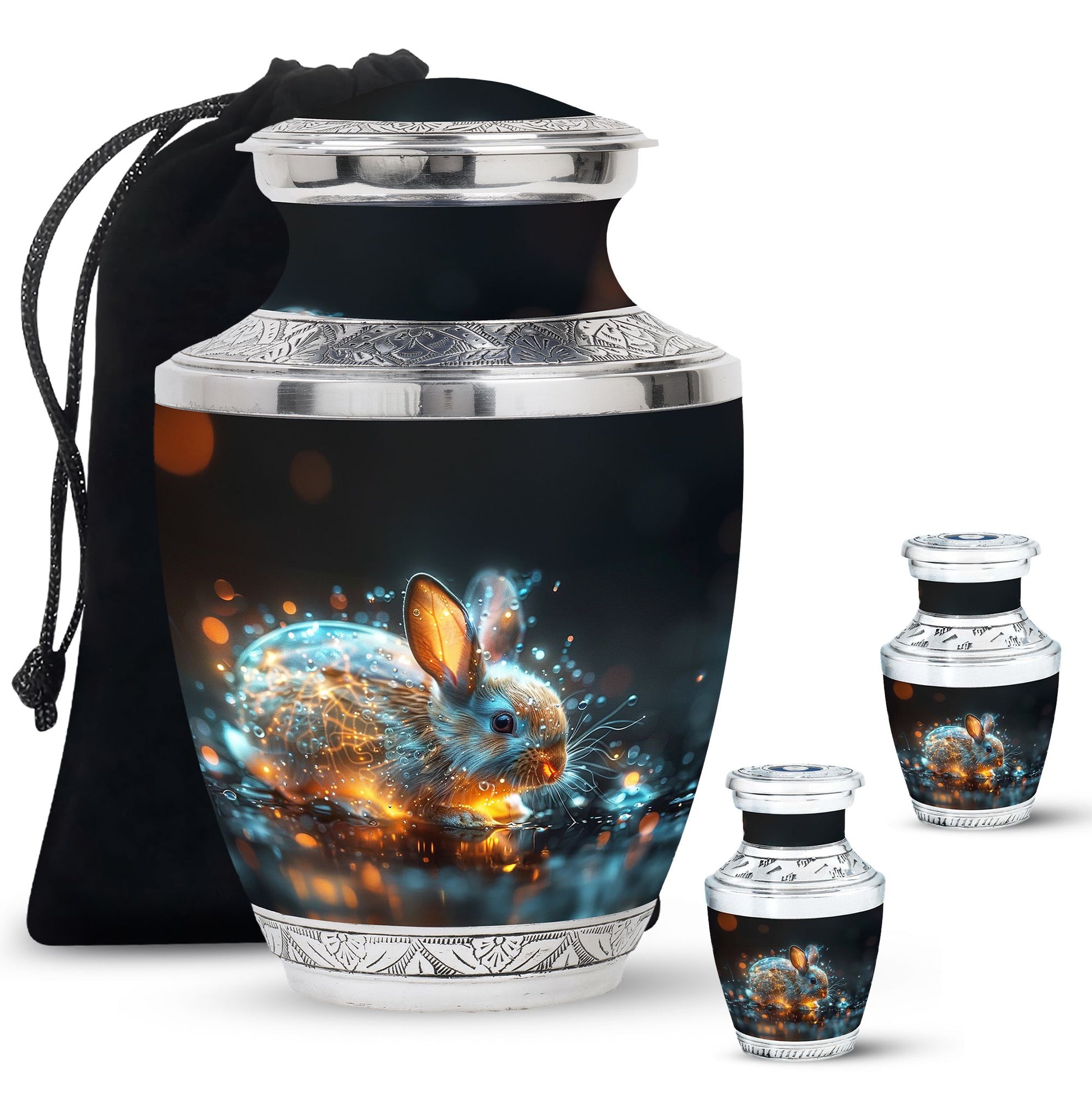 Luminous Mystic Bunny Urn - Rabbit Urns For Ashes Cremation