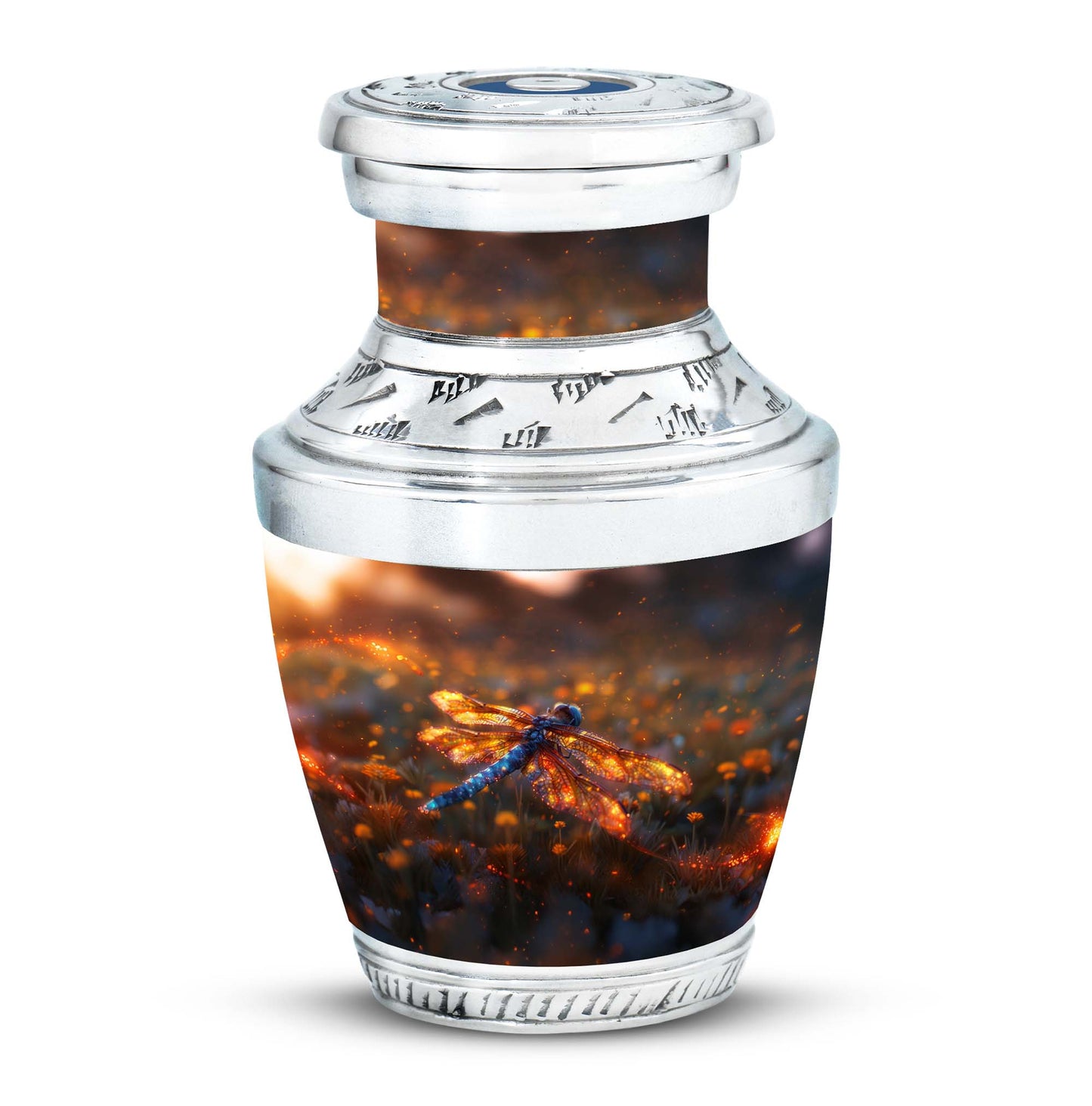 Personalized Dragonfly Memorial Urn for Human Ashes - 10-inch, 200 cu in - Yatskia