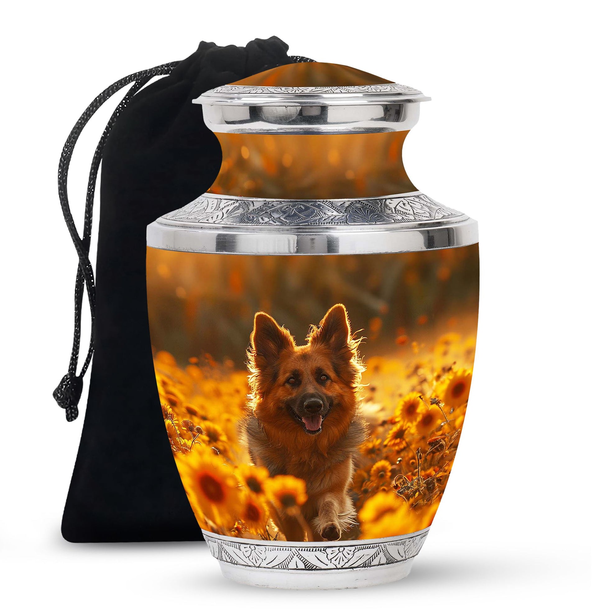 German Shepherd Dog Urn Memorial - Large Sized Cremation Urns For Pets