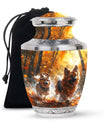 German Shepherd Memorial Urn For Dogs - Autumn Cremation Urn For Pet