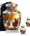German Shepherd Memorial Urn For Dogs - Autumn Cremation Urn For Pet