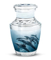 Aquatic Dolphins Family - Dolphin Cremation Urn For Men And Women