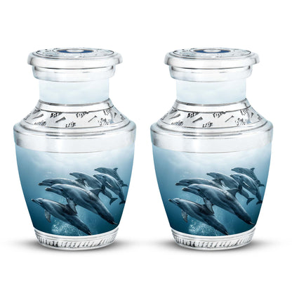 Personalized Dolphin Cremation Urn for Men and Women - 10-inch, 200 cu in - Yatskia