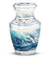 Dolphin Family Cremation Urn - Dolphin Large Funeral Ashes Urn